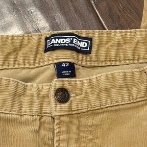 Lands' End Men's Beige Corduroy Trousers